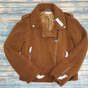 Max Studio Brown Teddy Jacket